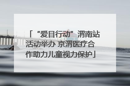 “爱目行动”渭南站活动举办 京渭医疗合作助力儿童视力保护